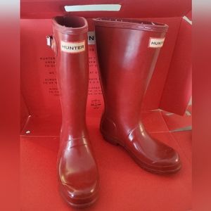 Hunter Military Red raincoats kids EUC 1